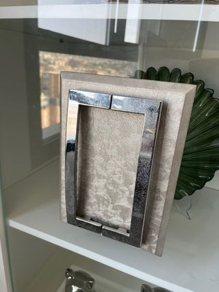 Mueble TV blanco + vitrina