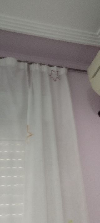 Cortinas infantiles Reig Marti blancas con hada