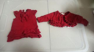 Conjunto bebé niña - Rojo