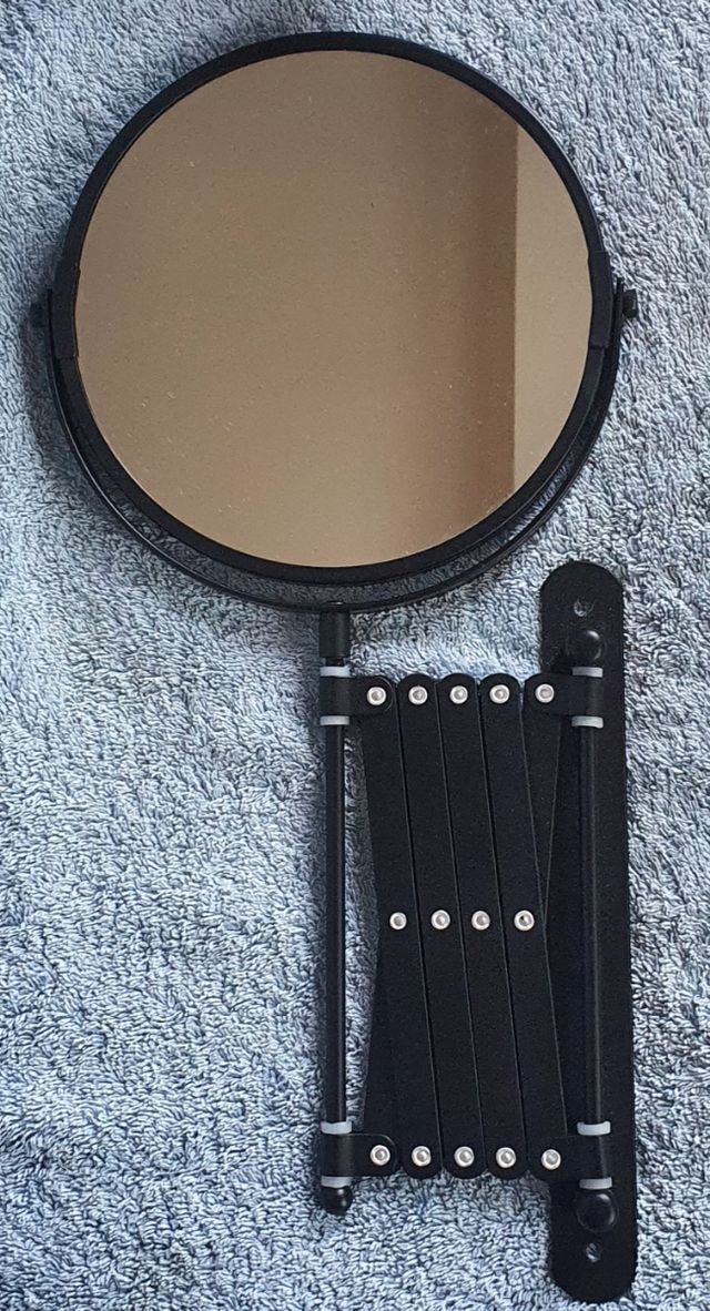 Espejo aumento pared - Negro extensible.