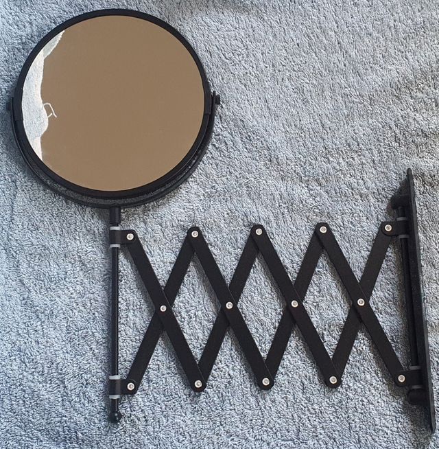 Espejo aumento pared - Negro extensible.