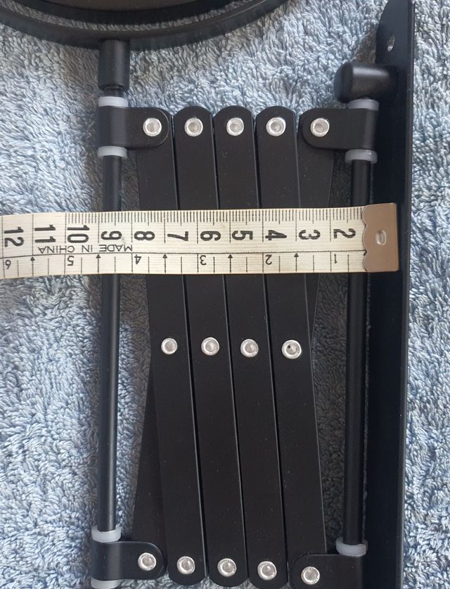 Espejo aumento pared - Negro extensible.