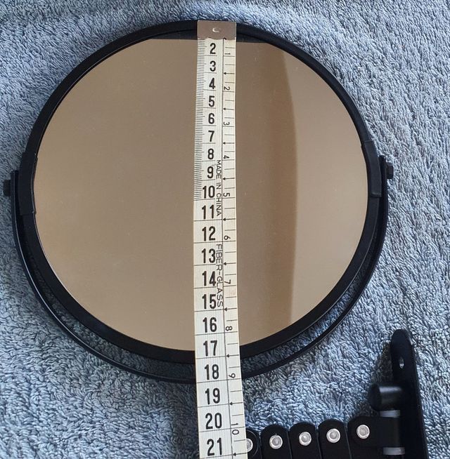 Espejo aumento pared - Negro extensible.