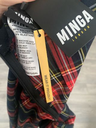 Vestido cuadros Minga - Talla M