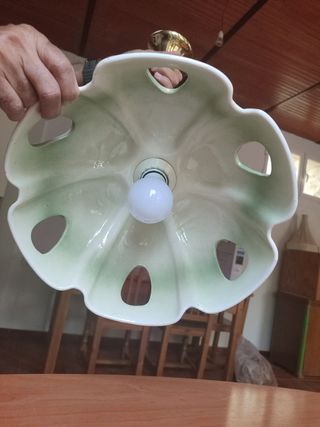 Lámpara cerámica de flor - Vintage