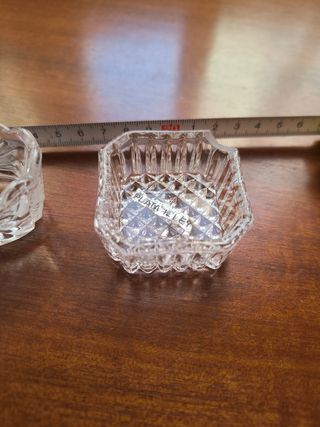 3 Ceniceros Cristal Tallado