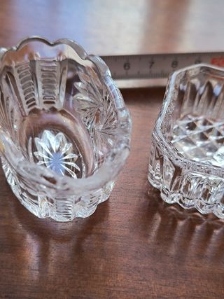 3 Ceniceros Cristal Tallado