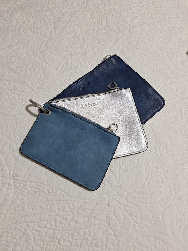 3 Bolsos Salsa - Azul y Plata
