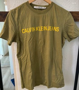 Camiseta Calvin Klein Jeans Verde Oliva - Talla S