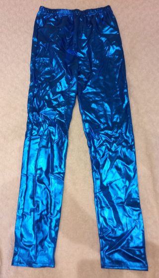 Leggins brillantes azul marino