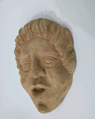 Maschera in legno - Scultura viso