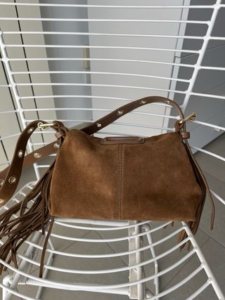 Bolso MAJE Miss M gamuza Camel