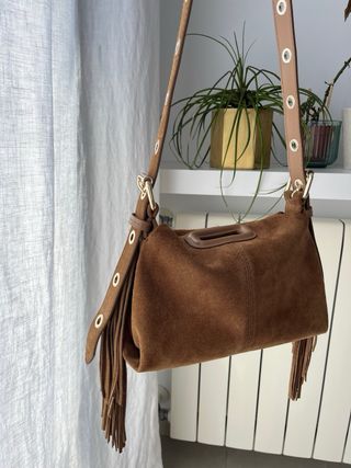 Bolso MAJE Miss M gamuza Camel