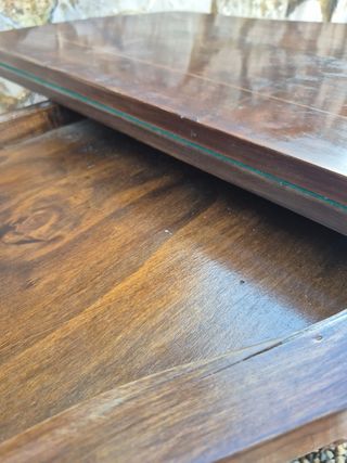 Tavolino da gioco in legno antico trasformabile