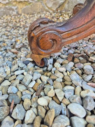 Tavolino da gioco in legno antico trasformabile