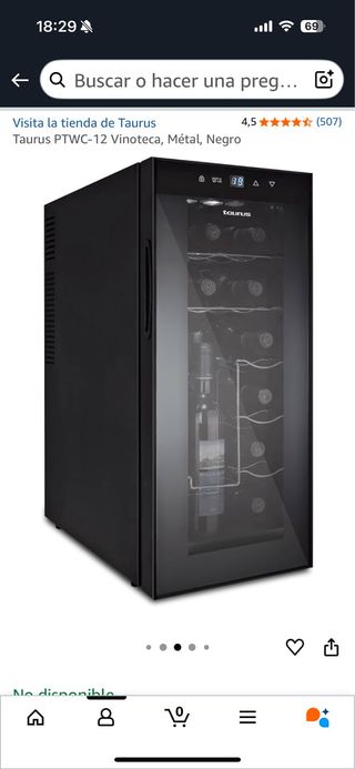 Vinoteca Taurus PTWC-12 Negra