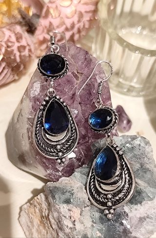 Pendientes de Plata y Tanzanita Natural 