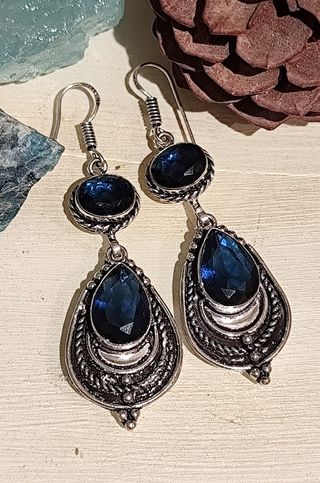 Pendientes de Plata y Tanzanita Natural 