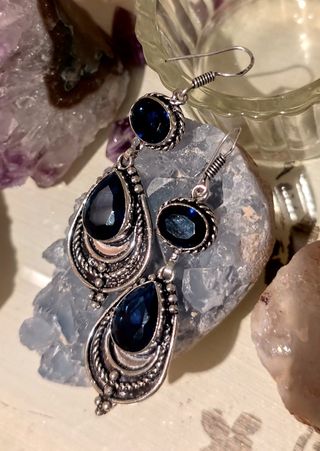 Pendientes de Plata y Tanzanita Natural 