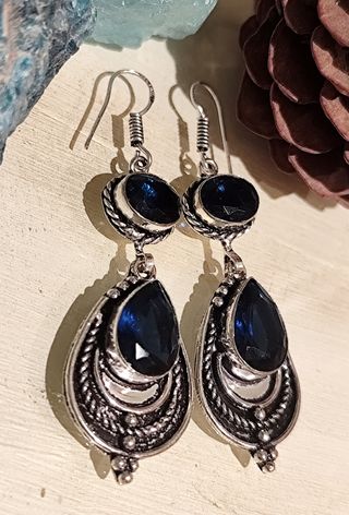 Pendientes de Plata y Tanzanita Natural 