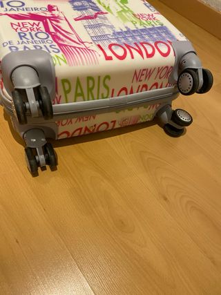 Maleta cabina avión, ruedas. Trolley. 40x19x56cm 