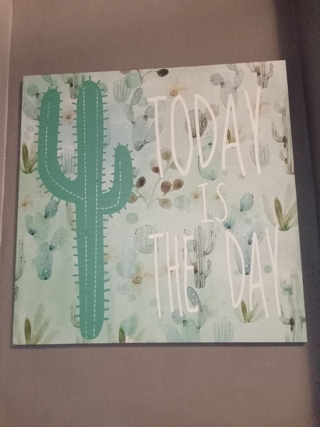 Cuadro cactus: Hoy es el día