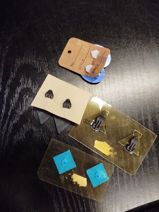 Orecchini vintage blu e verde