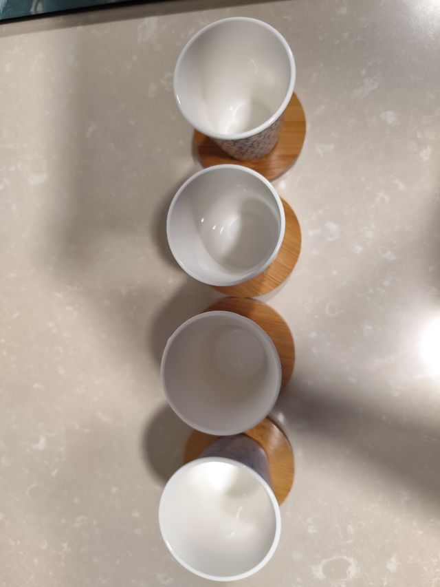 Juego 4 Vasos Té - Porcelana Azul