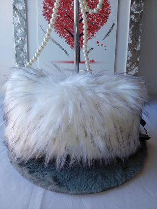 Borsa pelo bianco nero