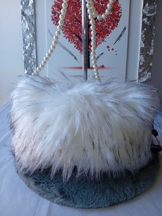 Borsa pelo bianco nero