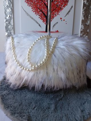 Borsa pelo bianco nero