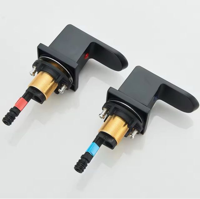 Grifo de lavabo negro - 2 uds.