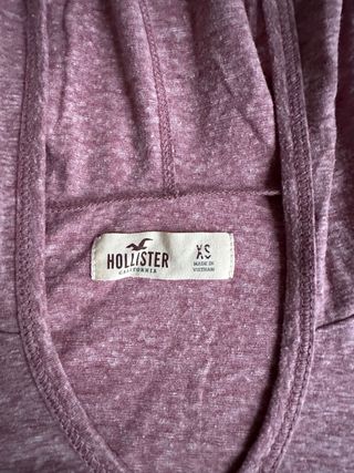 Sudadera Hollister rosa talla XS con capucha