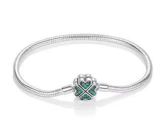 Pulsera trébol plata 