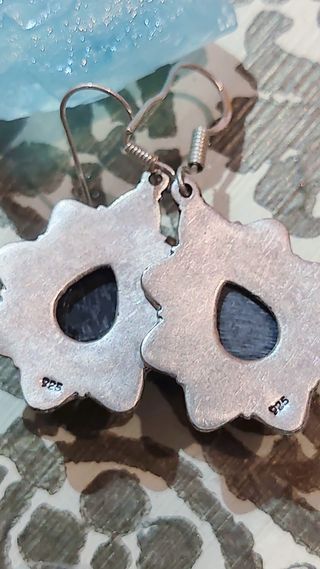 Pendientes de Plata y Concha de Abulón natural.