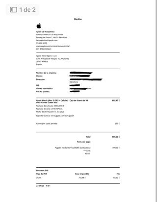 Apple Watch Ultra 2 - Plata, como nuevo