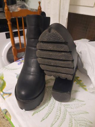 Botines plataforma mujer negros n37