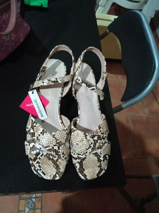Sandalias MARAMARE serpiente tacón