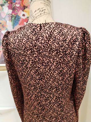 Vestido manga larga estampado