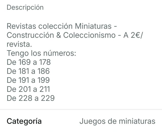 Miniaturas: revistas de ministura