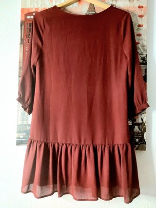 Vestido burdeos mujer - Talla M