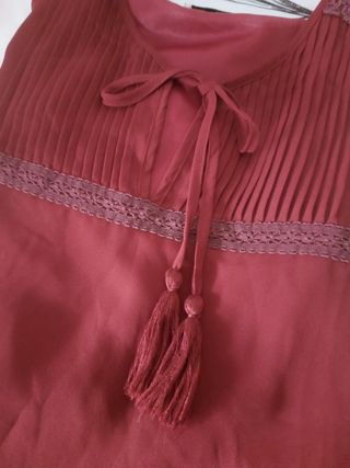 Vestido burdeos mujer - Talla M