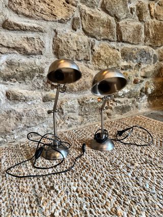 2 Lámparas Mesa Articuladas Metal