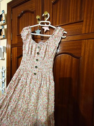 Vestido largo floral romántico 