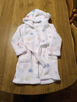 Albornoz bebé 12-18 meses - corazones