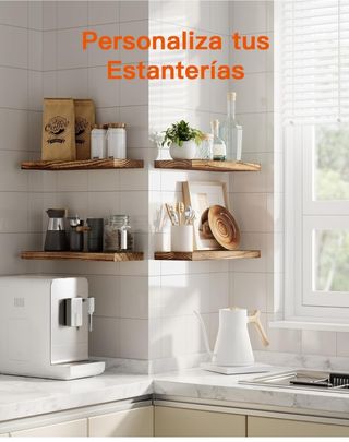 Estanterías flotantes de madera - 40cm