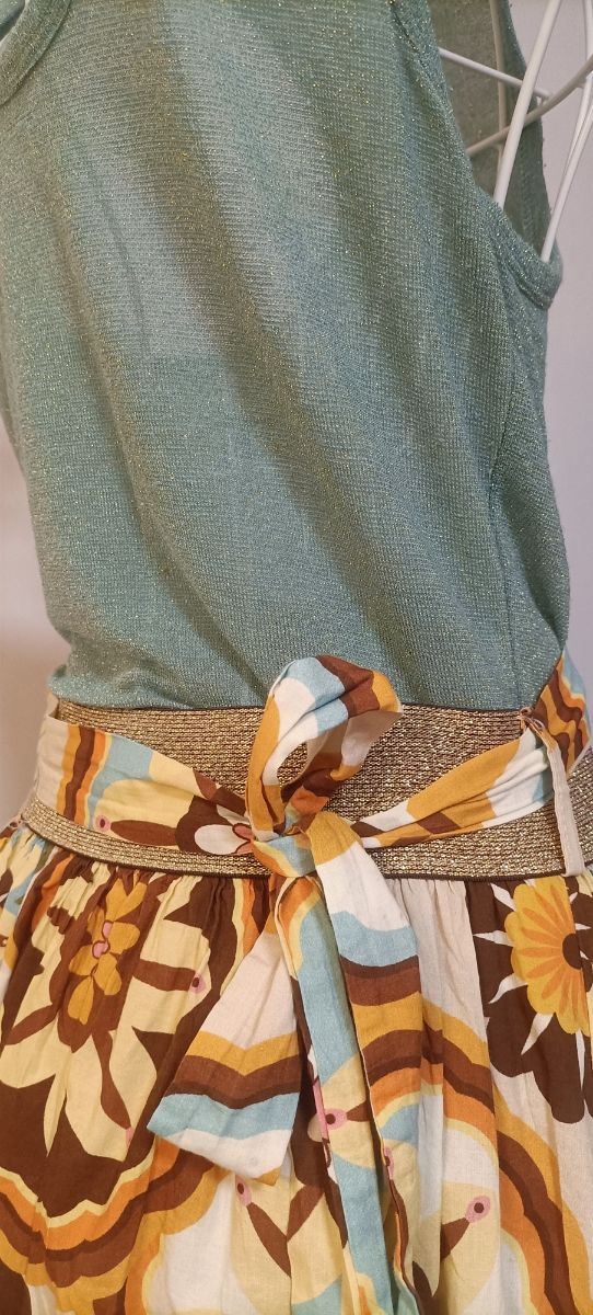 Gonna lunga stile Capri floreale