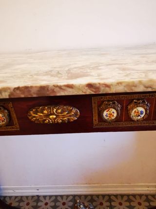 Mesa consola antigua mármol
