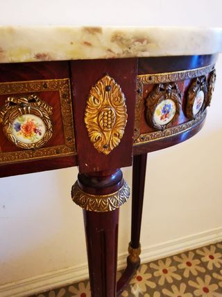 Mesa consola antigua mármol