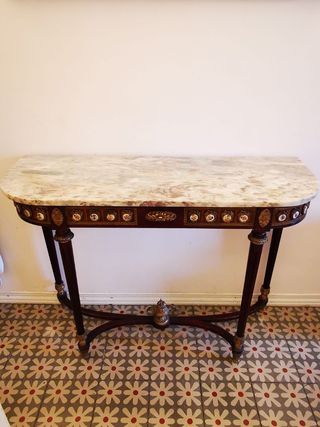 Mesa consola antigua mármol